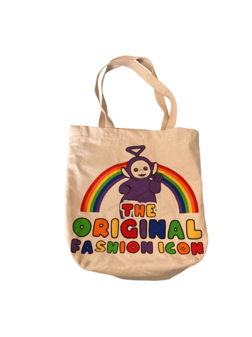 Teletubbies Rainbow Tote Bag With "The Original Fashion Icon" Design